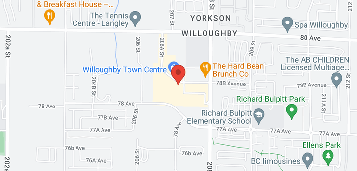 map of A216 20727 WILLOUGHBY TOWN CENTRE DRIVE